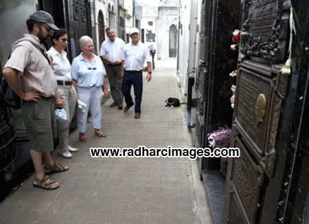tourists at evita perons tomb