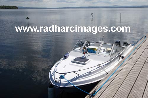 speedboat at cranfield point on lough neagh