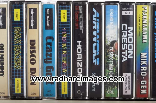 vintage sinclair zx spectrum home computer games game tapes