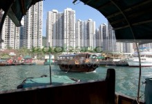 sampan boat trip around the floating village in aberdeen harbour hong kong hksar china asia