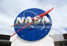 nasa logo emblem insignia at the Kennedy Space Center Florida USA