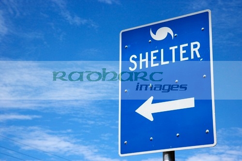 signs and directions for hurricane shelter florida keys usa