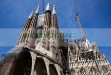 the passion facade of the Sagrada Familia Barcelona Catalonia Spain