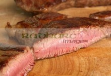 fresh organic steak cooked medium rare